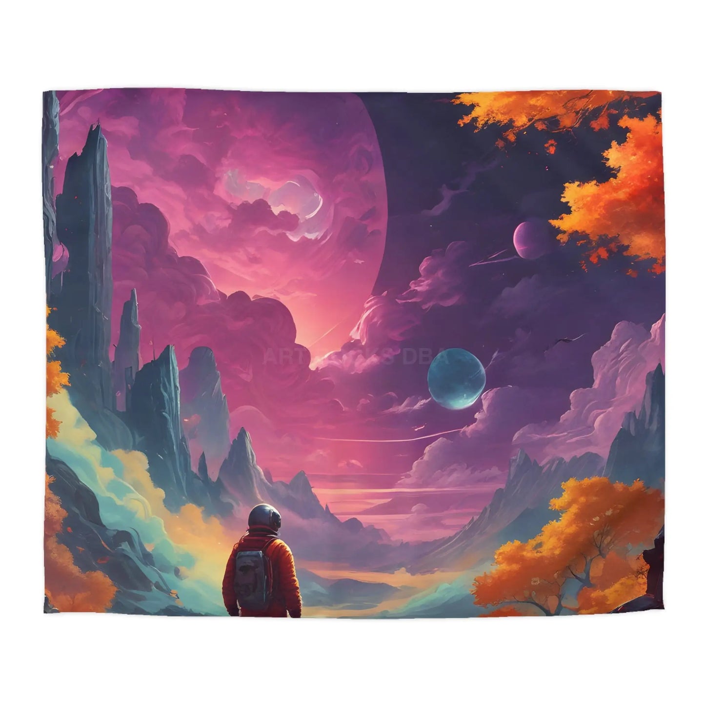 Cosmic Adventure Microfiber Duvet Cover | Space Decor Bedroom Makeover Gift for Astronomers Futuristic Bedding Starry