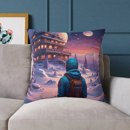 Cosmic Adventure Pillow Decorative Throw Cushion Celestial Decor Unique Home Accent Gift for Space Lovers Cozy