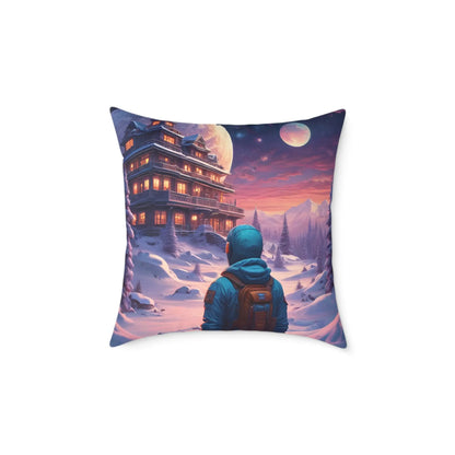 Cosmic Adventure Pillow Decorative Throw Cushion Celestial Decor Unique Home Accent Gift for Space Lovers Cozy
