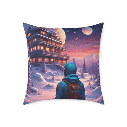 Cosmic Adventure Pillow Decorative Throw Cushion Celestial Decor Unique Home Accent Gift for Space Lovers Cozy