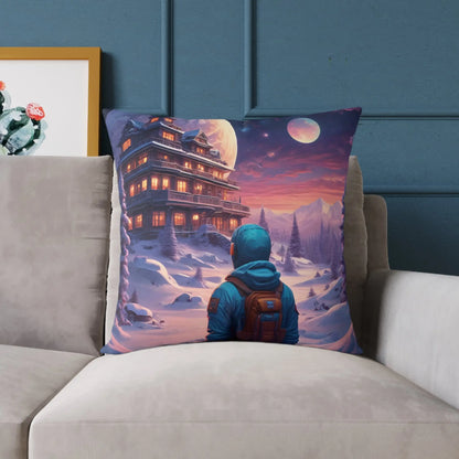 Cosmic Adventure Pillow Decorative Throw Cushion Celestial Decor Unique Home Accent Gift for Space Lovers Cozy