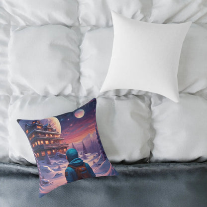 Cosmic Adventure Pillow Decorative Throw Cushion Celestial Decor Unique Home Accent Gift for Space Lovers Cozy