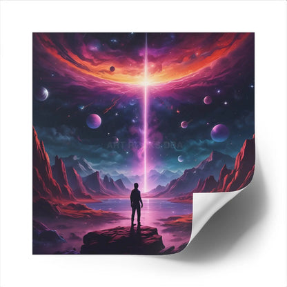 Cosmic Adventure Stickers Space Art Decals for Home Decor Party Favors Gift Ideas Astronomy Lovers - Paper products