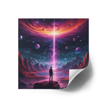 Cosmic Adventure Stickers Space Art Decals for Home Decor Party Favors Gift Ideas Astronomy Lovers - Paper products