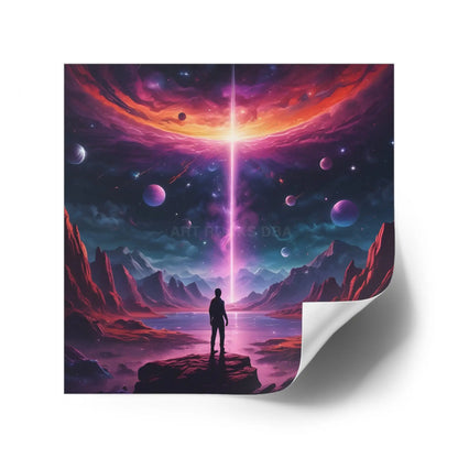 Cosmic Adventure Stickers Space Art Decals for Home Decor Party Favors Gift Ideas Astronomy Lovers - Paper products