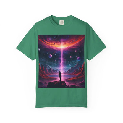 Cosmic Adventure T-shirt Unisex Graphic Tee Space Lover Gift Trendy Lightweight Shirt Universe Art Apparel Dreamy