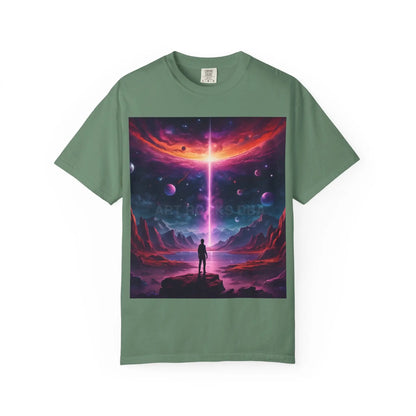 Cosmic Adventure T-shirt Unisex Graphic Tee Space Lover Gift Trendy Lightweight Shirt Universe Art Apparel Dreamy