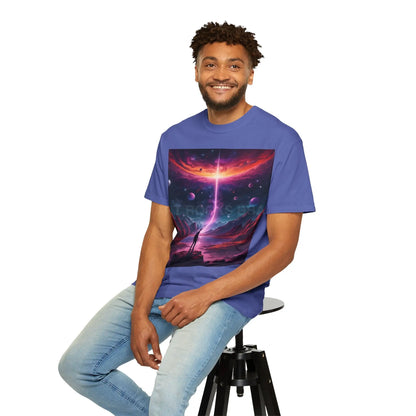 Cosmic Adventure T-shirt Unisex Graphic Tee Space Lover Gift Trendy Lightweight Shirt Universe Art Apparel Dreamy