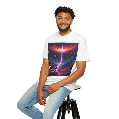 Cosmic Adventure T-shirt Unisex Graphic Tee Space Lover Gift Trendy Lightweight Shirt Universe Art Apparel Dreamy