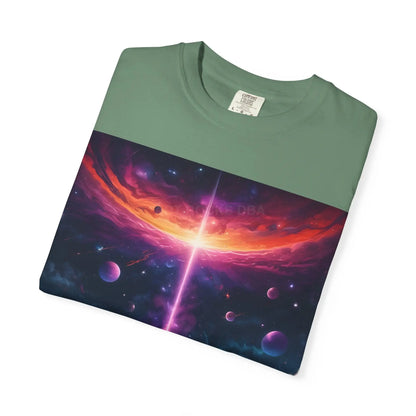 Cosmic Adventure T-shirt Unisex Graphic Tee Space Lover Gift Trendy Lightweight Shirt Universe Art Apparel Dreamy