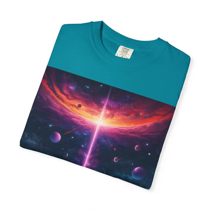 Cosmic Adventure T-shirt Unisex Graphic Tee Space Lover Gift Trendy Lightweight Shirt Universe Art Apparel Dreamy
