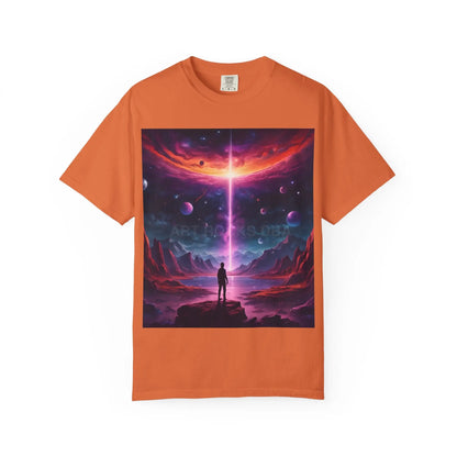 Cosmic Adventure T-shirt Unisex Graphic Tee Space Lover Gift Trendy Lightweight Shirt Universe Art Apparel Dreamy