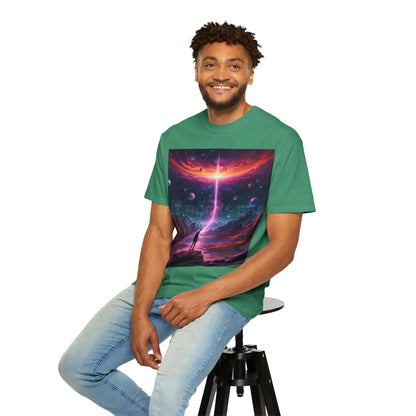Cosmic Adventure T-shirt Unisex Graphic Tee Space Lover Gift Trendy Lightweight Shirt Universe Art Apparel Dreamy