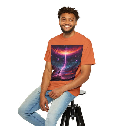 Cosmic Adventure T-shirt Unisex Graphic Tee Space Lover Gift Trendy Lightweight Shirt Universe Art Apparel Dreamy