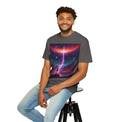 Cosmic Adventure T-shirt Unisex Graphic Tee Space Lover Gift Trendy Lightweight Shirt Universe Art Apparel Dreamy