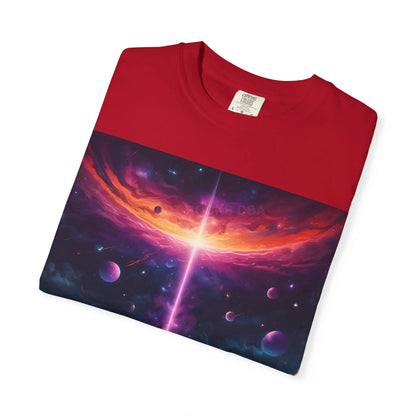 Cosmic Adventure T-shirt Unisex Graphic Tee Space Lover Gift Trendy Lightweight Shirt Universe Art Apparel Dreamy