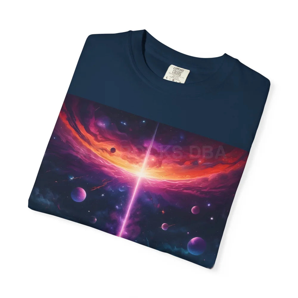Cosmic Adventure T-shirt Unisex Graphic Tee Space Lover Gift Trendy Lightweight Shirt Universe Art Apparel Dreamy