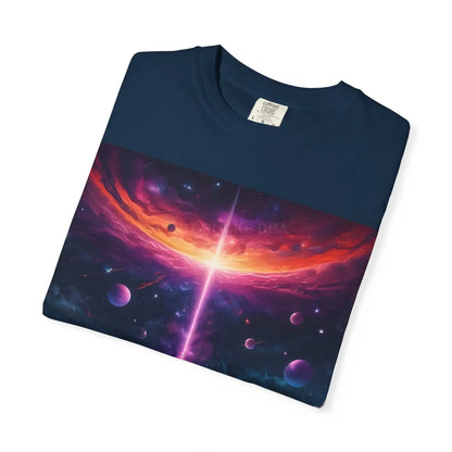 Cosmic Adventure T-shirt Unisex Graphic Tee Space Lover Gift Trendy Lightweight Shirt Universe Art Apparel Dreamy