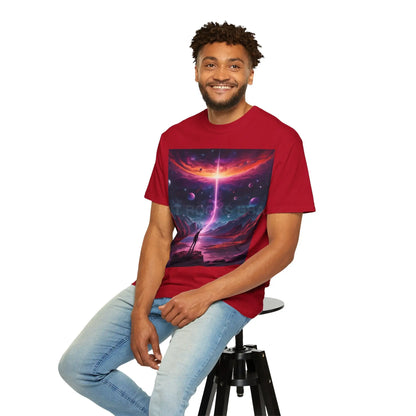 Cosmic Adventure T-shirt Unisex Graphic Tee Space Lover Gift Trendy Lightweight Shirt Universe Art Apparel Dreamy
