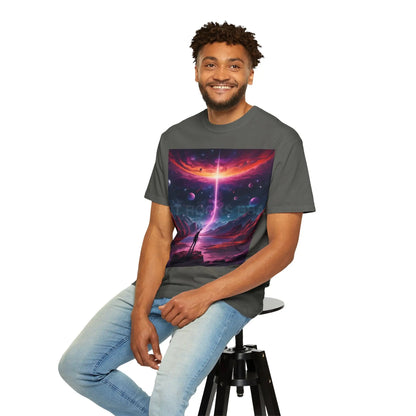 Cosmic Adventure T-shirt Unisex Graphic Tee Space Lover Gift Trendy Lightweight Shirt Universe Art Apparel Dreamy