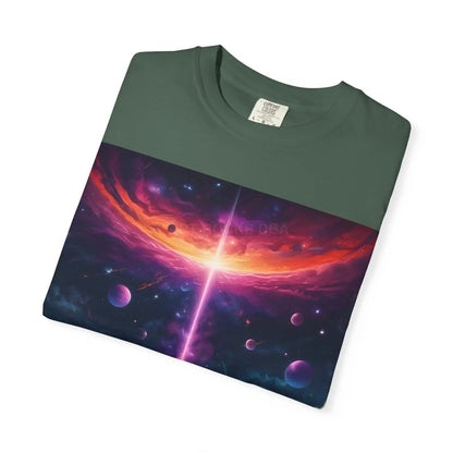 Cosmic Adventure T-shirt Unisex Graphic Tee Space Lover Gift Trendy Lightweight Shirt Universe Art Apparel Dreamy