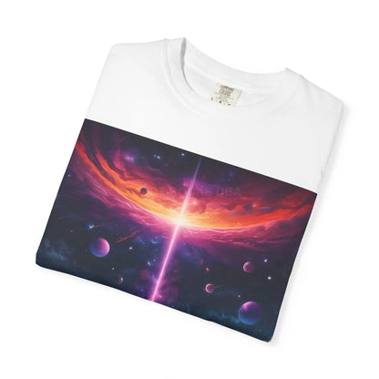 Cosmic Adventure T-shirt Unisex Graphic Tee Space Lover Gift Trendy Lightweight Shirt Universe Art Apparel Dreamy