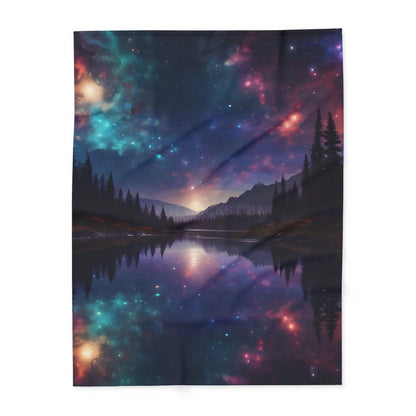 Cosmic Arctic Fleece Blanket - Starry Night Soft Throw Galaxy Home Decor Celestial Gift Cozy Homeware Stargazing