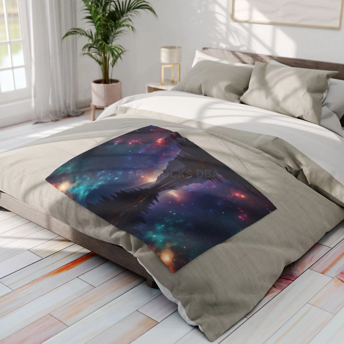 Cosmic Arctic Fleece Blanket - Starry Night Soft Throw Galaxy Home Decor Celestial Gift Cozy Homeware Stargazing