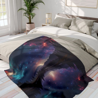 Cosmic Arctic Fleece Blanket - Starry Night Soft Throw Galaxy Home Decor Celestial Gift Cozy Homeware Stargazing