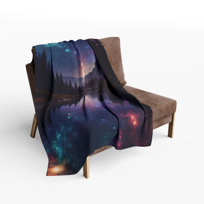 Cosmic Arctic Fleece Blanket - Starry Night Soft Throw Galaxy Home Decor Celestial Gift Cozy Homeware Stargazing