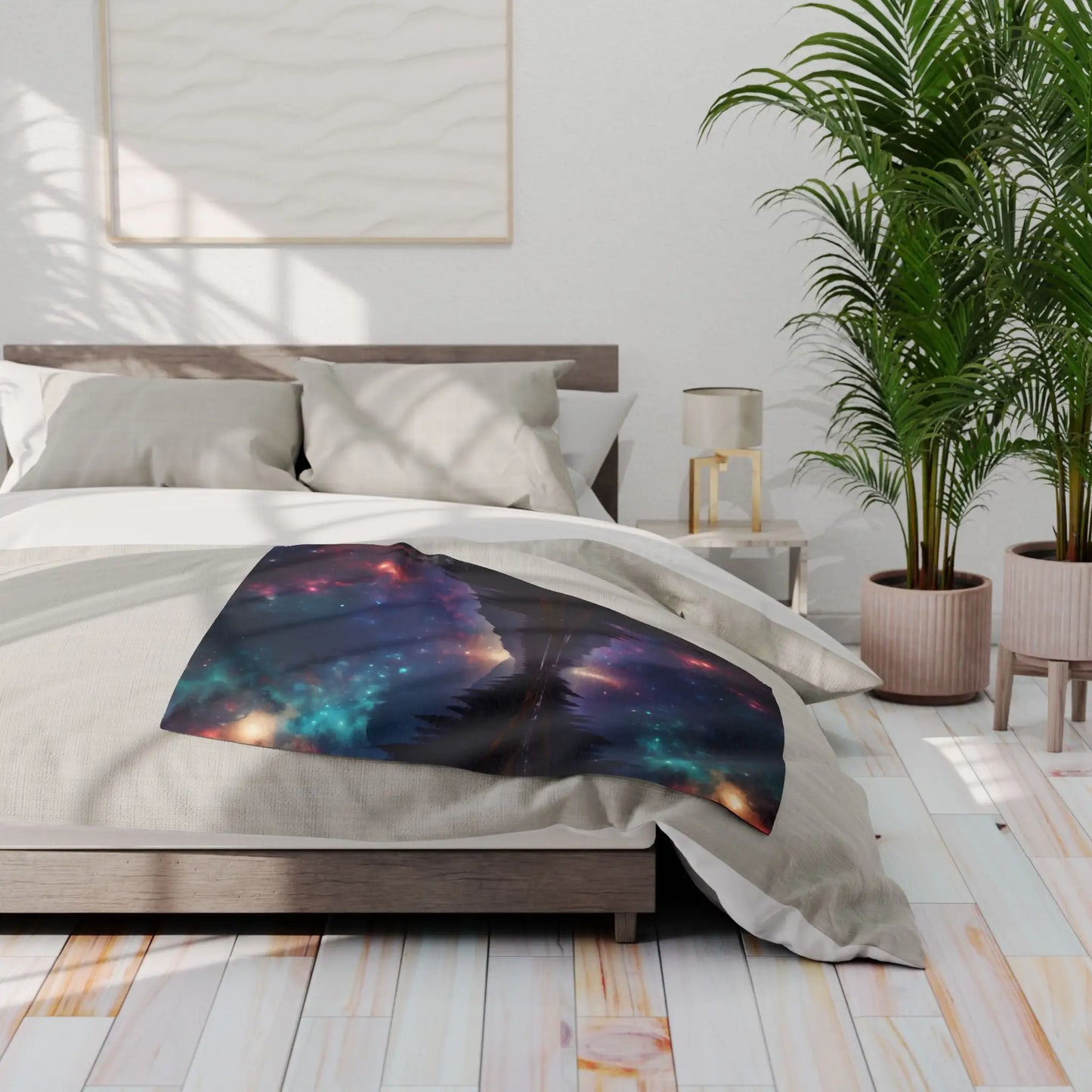 Cosmic Arctic Fleece Blanket - Starry Night Soft Throw Galaxy Home Decor Celestial Gift Cozy Homeware Stargazing