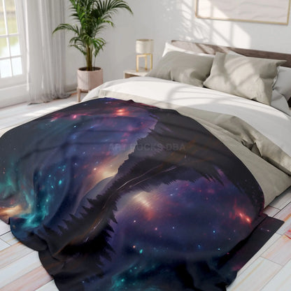 Cosmic Arctic Fleece Blanket - Starry Night Soft Throw Galaxy Home Decor Celestial Gift Cozy Homeware Stargazing