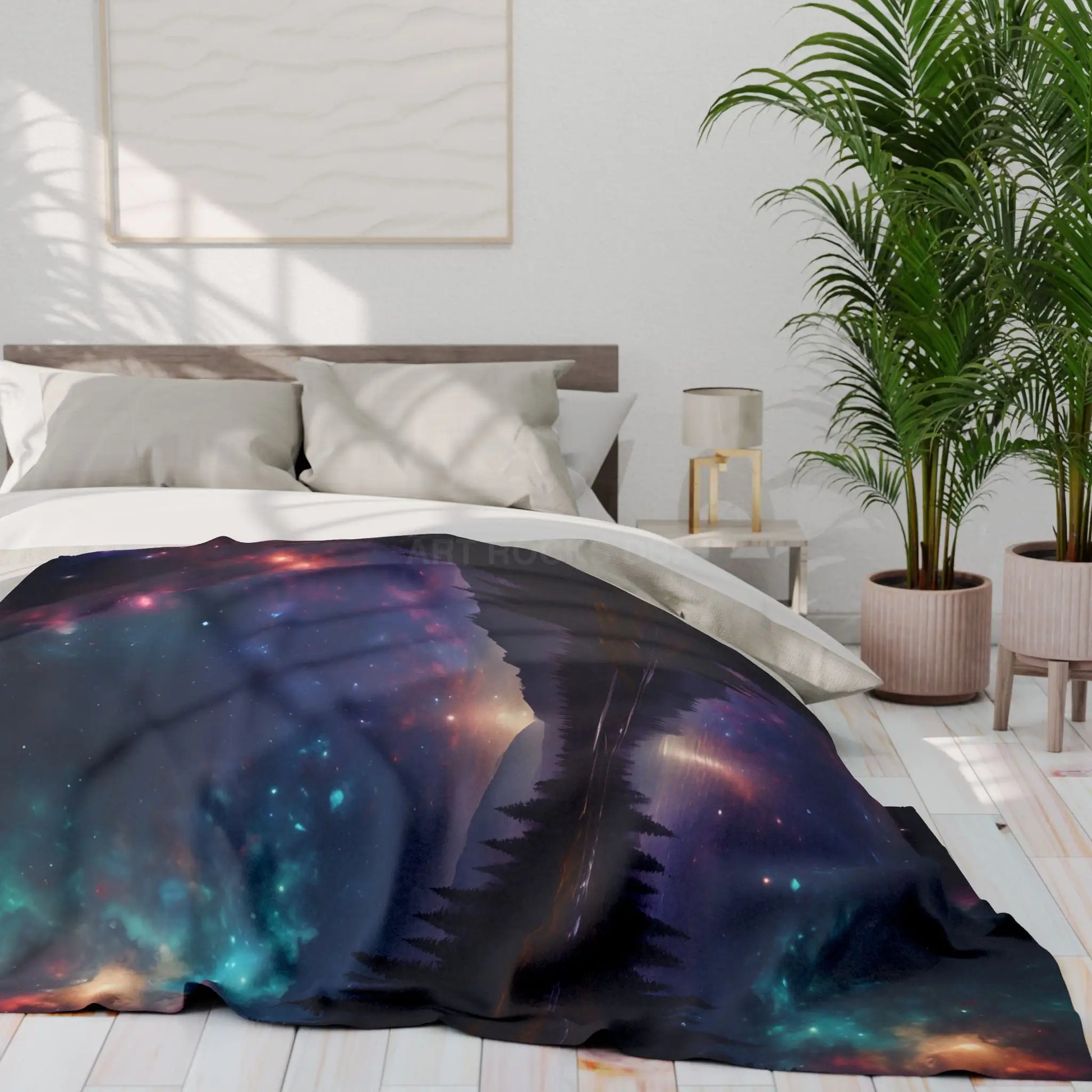Cosmic Arctic Fleece Blanket - Starry Night Soft Throw Galaxy Home Decor Celestial Gift Cozy Homeware Stargazing