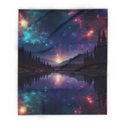 Cosmic Arctic Fleece Blanket - Starry Night Soft Throw Galaxy Home Decor Celestial Gift Cozy Homeware Stargazing