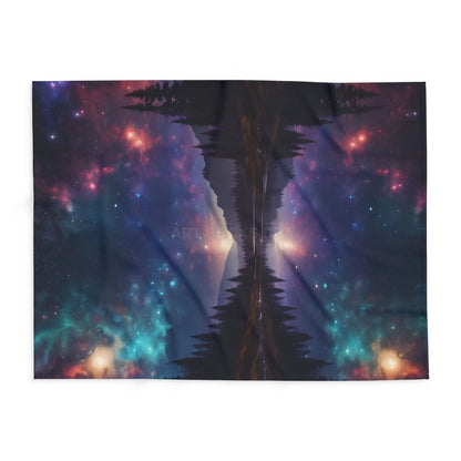 Cosmic Arctic Fleece Blanket - Starry Night Soft Throw Galaxy Home Decor Celestial Gift Cozy Homeware Stargazing