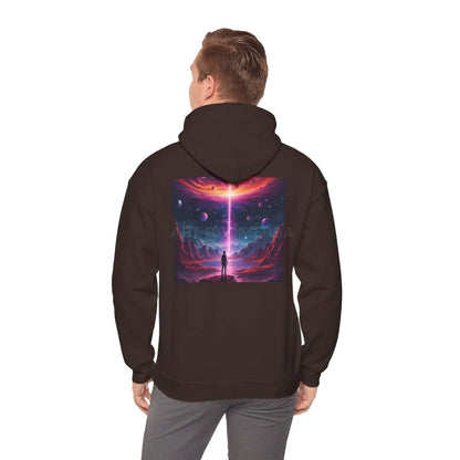 Cosmic Art Hoodie - Unisex Sweatshirt for Art Lovers Gift for Artists Space Vibes Unique Graphic Apparel Comfortable
