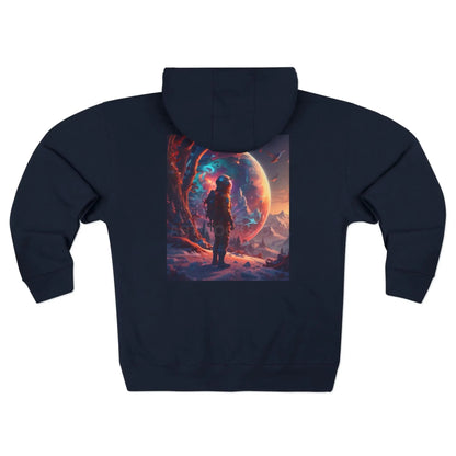 Cosmic Astronaut Back Zip-Up Hoodie - XS / Navy - Hoodie