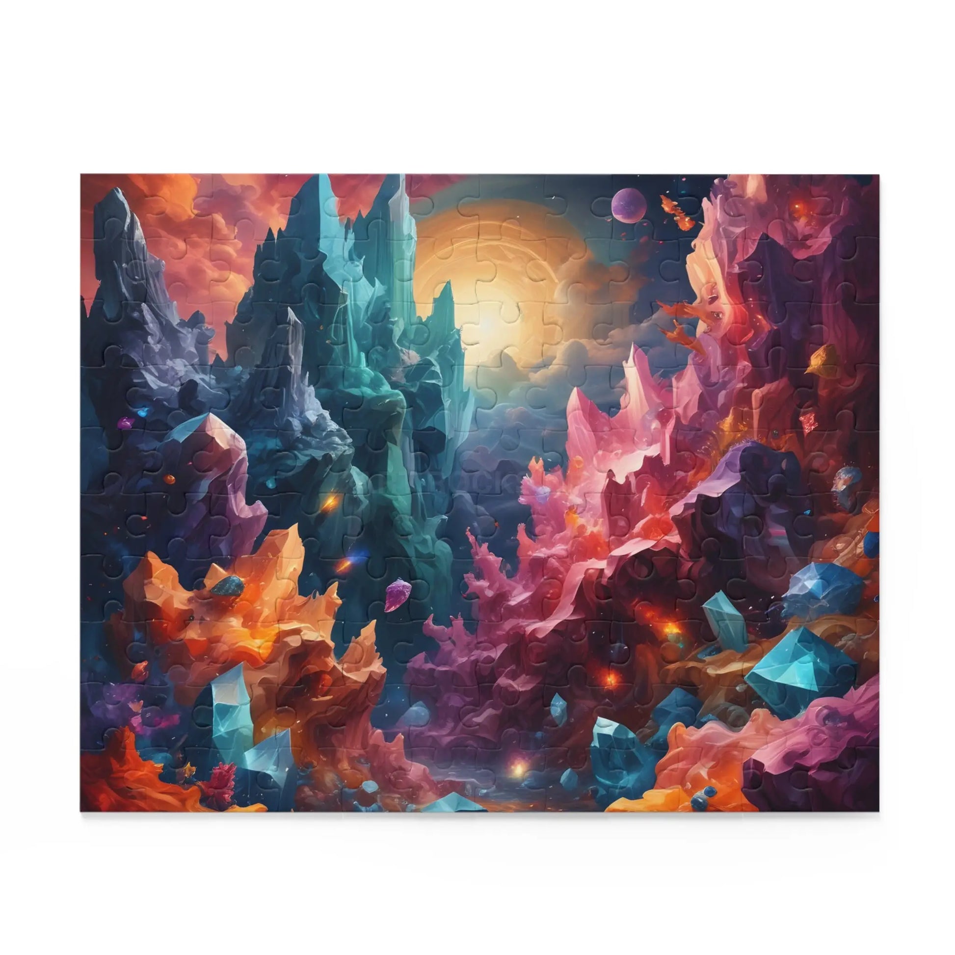 Cosmic Crystal Landscape Puzzle — Vibrant 120/252/500‑Piece Jigsaw - Puzzle