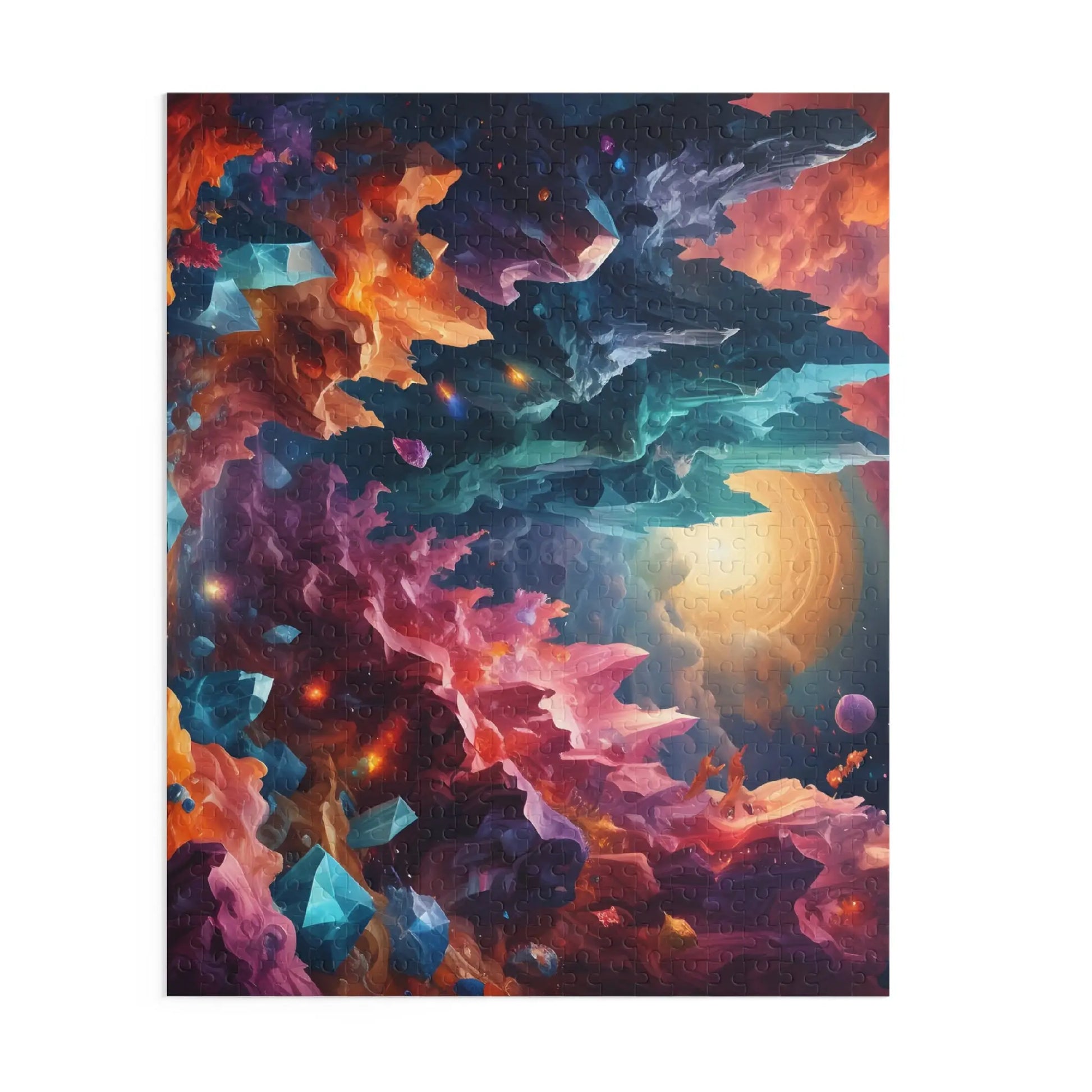 Cosmic Crystal Landscape Puzzle — Vibrant 120/252/500‑Piece Jigsaw - Puzzle