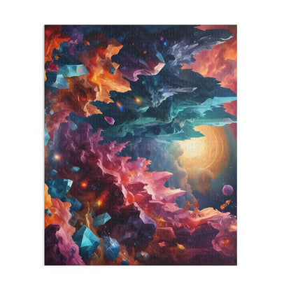 Cosmic Crystal Landscape Puzzle — Vibrant 120/252/500‑Piece Jigsaw - Puzzle