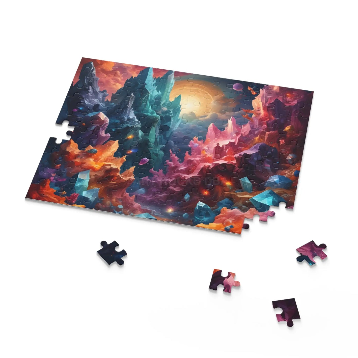 Cosmic Crystal Landscape Puzzle — Vibrant 120/252/500‑Piece Jigsaw - Puzzle