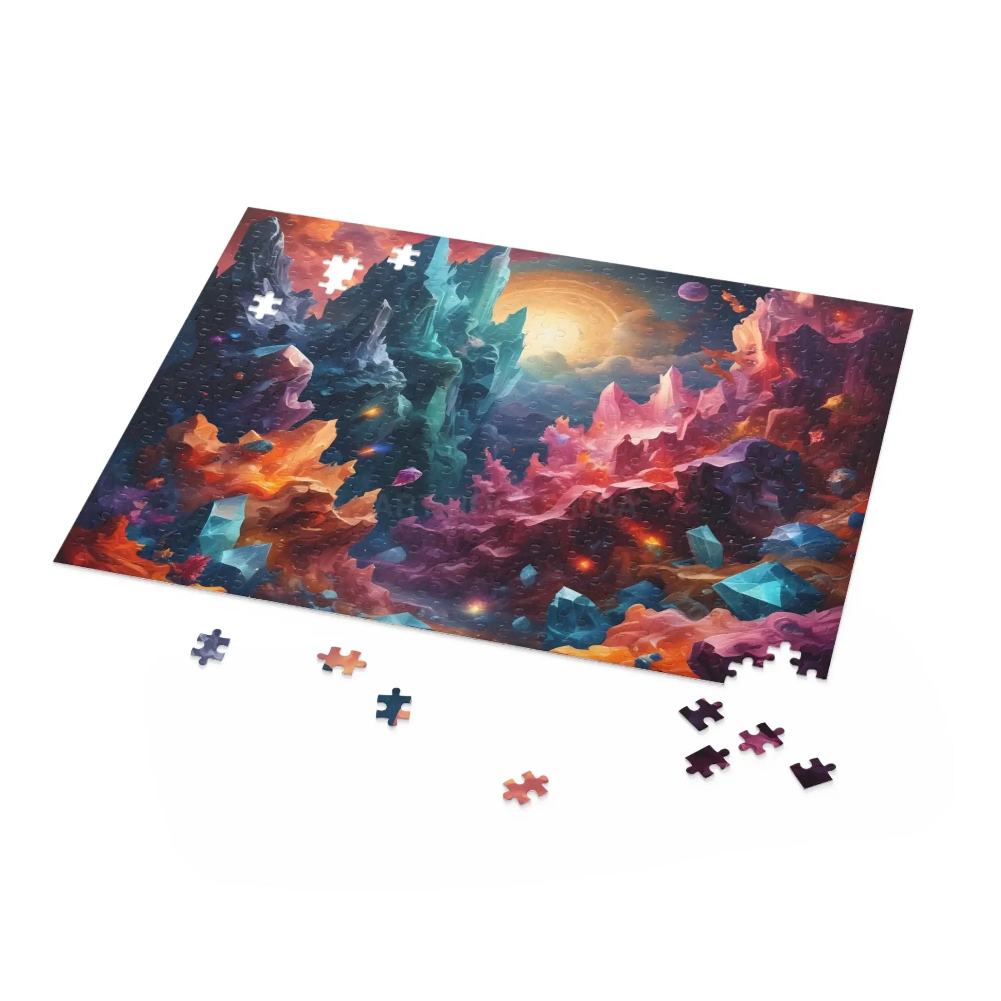 Cosmic Crystal Landscape Puzzle — Vibrant 120/252/500‑Piece Jigsaw - Puzzle