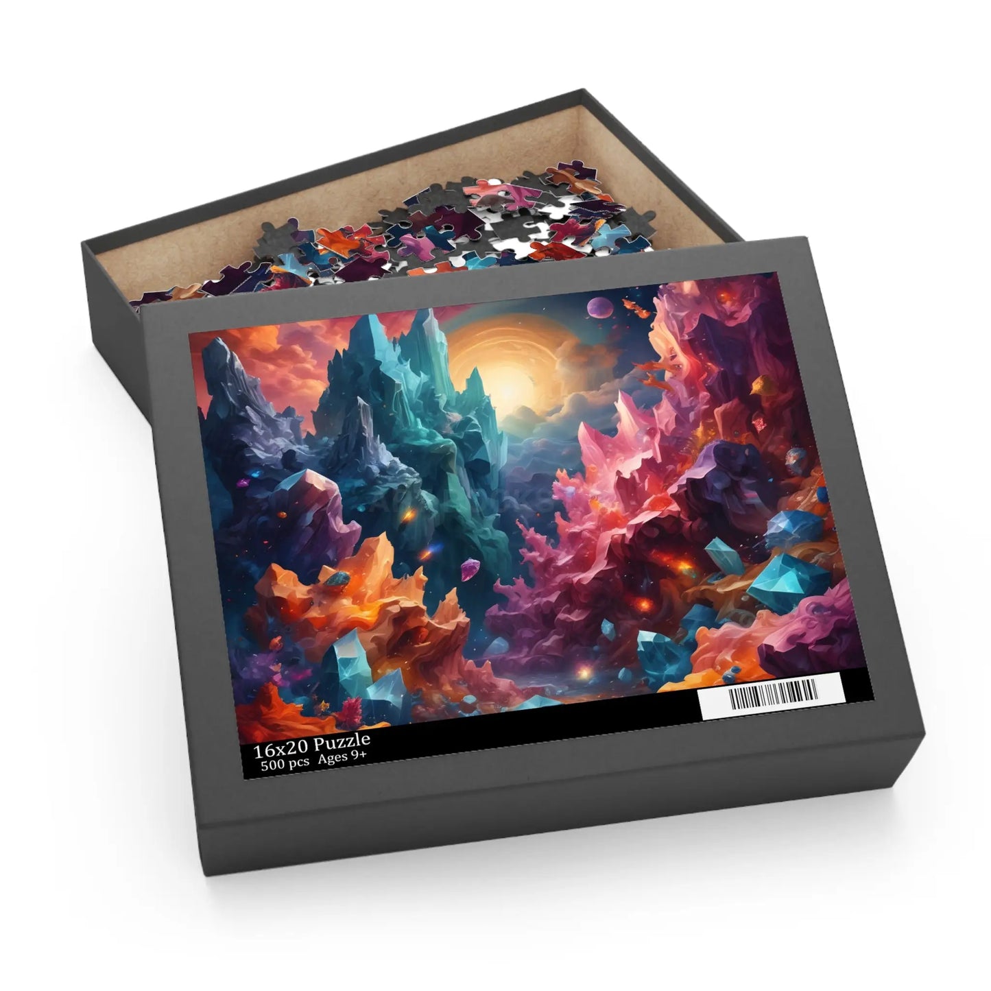 Cosmic Crystal Landscape Puzzle — Vibrant 120/252/500‑Piece Jigsaw - Puzzle
