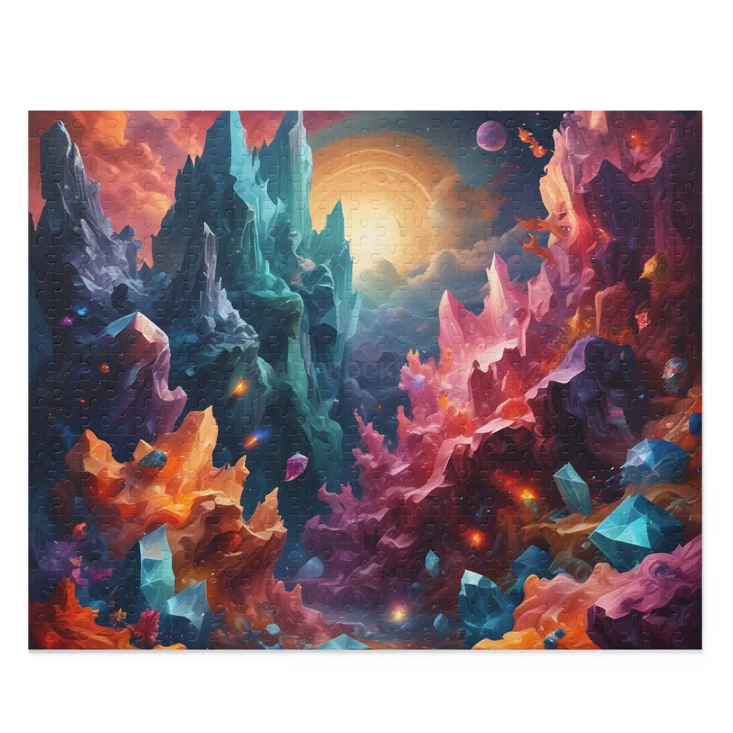 Cosmic Crystal Landscape Puzzle — Vibrant 120/252/500‑Piece Jigsaw - 20’’ × 16’’ (500 pcs) - Puzzle