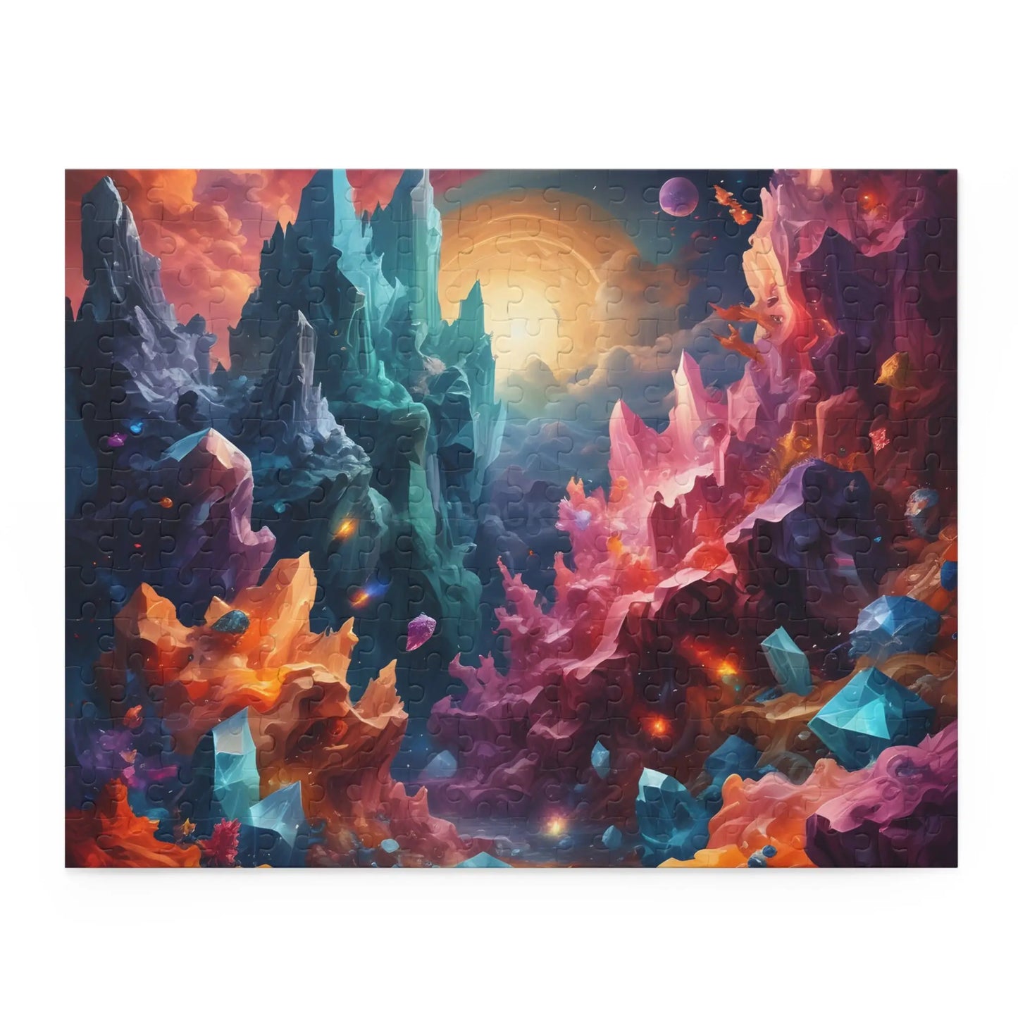 Cosmic Crystal Landscape Puzzle — Vibrant 120/252/500‑Piece Jigsaw - 14’’ × 11’’ (252 pcs) - Puzzle