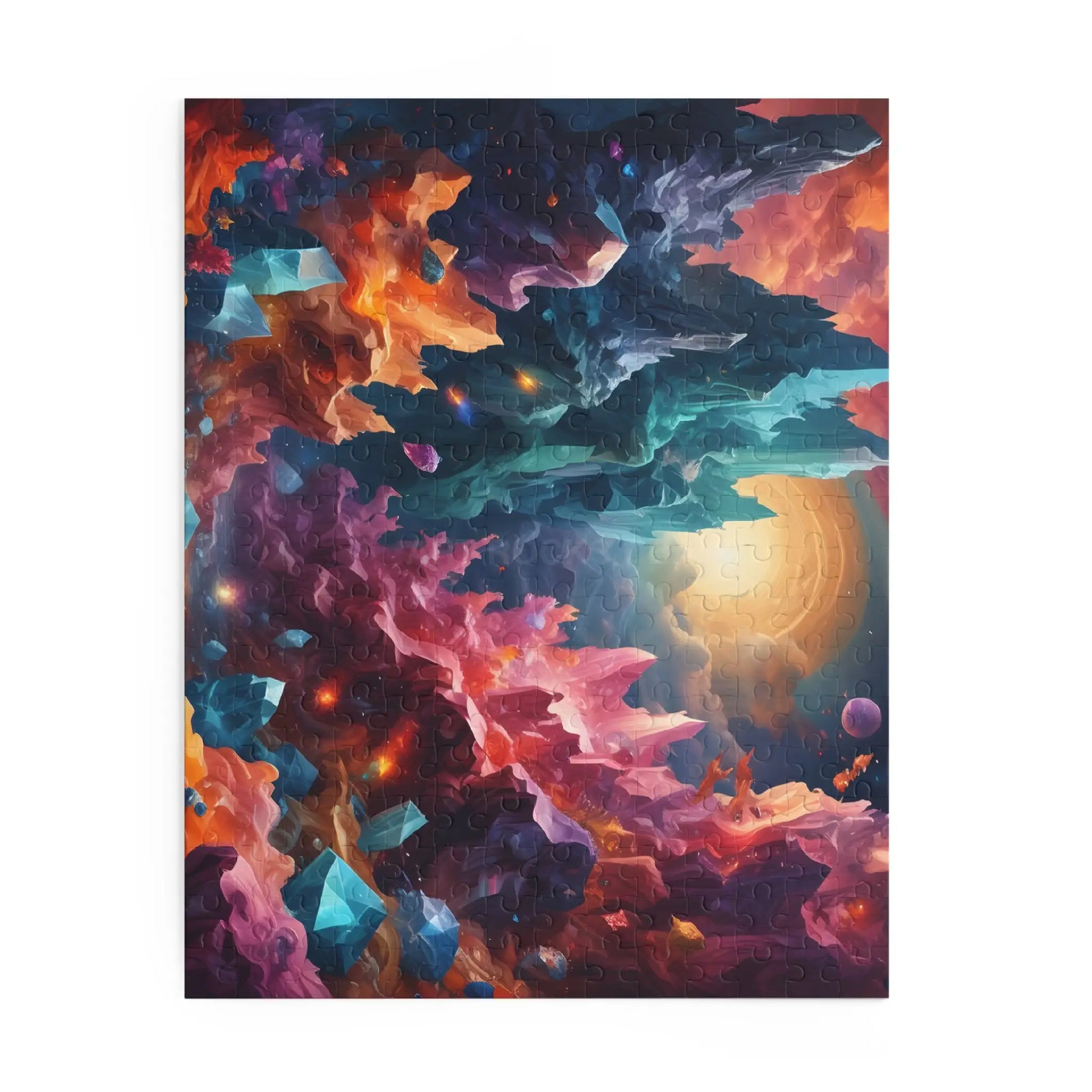 Cosmic Crystal Landscape Puzzle — Vibrant 120/252/500‑Piece Jigsaw - Puzzle