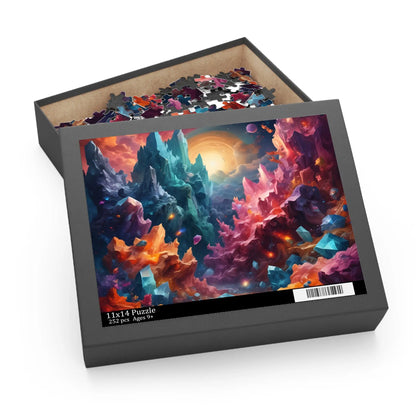 Cosmic Crystal Landscape Puzzle — Vibrant 120/252/500‑Piece Jigsaw - Puzzle