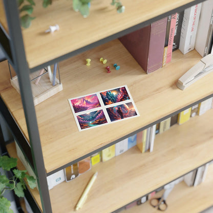 Cosmic Dreamer Sticker Sheets | Space Art Decor Astronaut & Mountain Stickers Planner Accessories Gift for Art Lovers