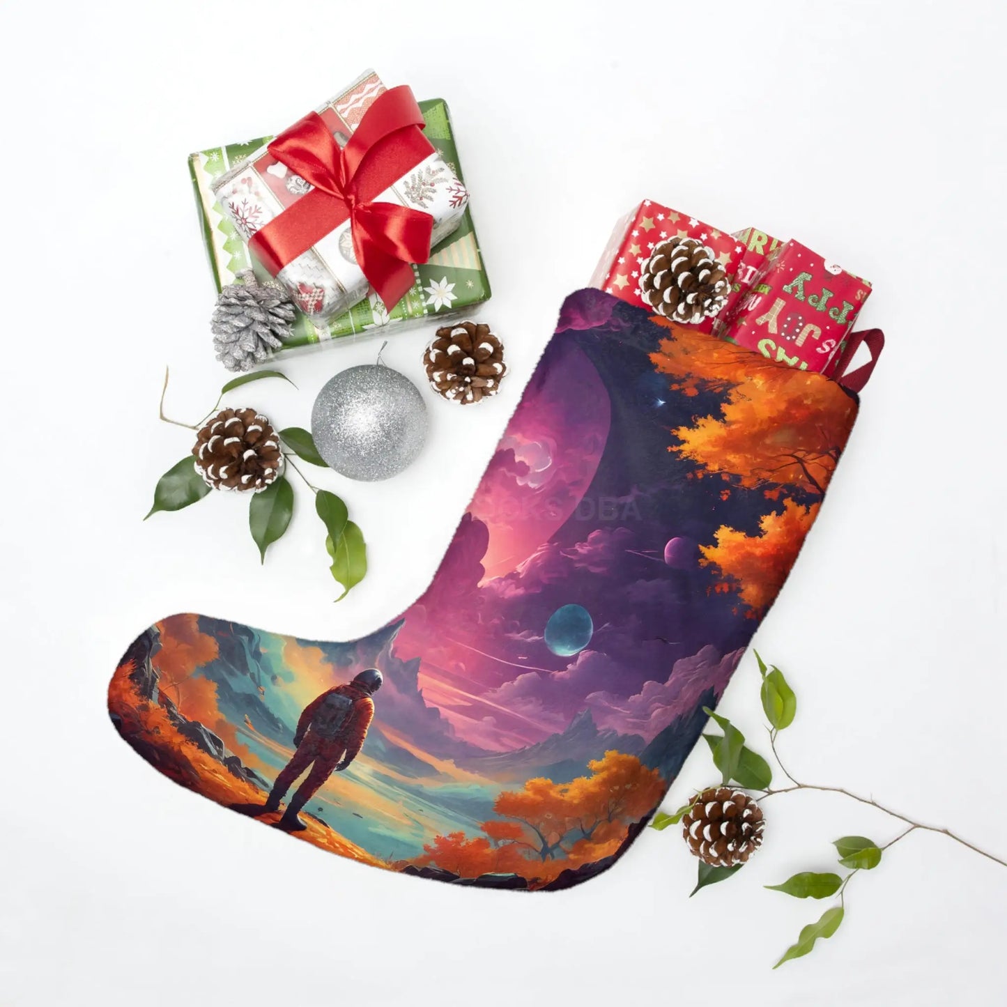 Cosmic Explorer Christmas Stocking - One size - Home Decor