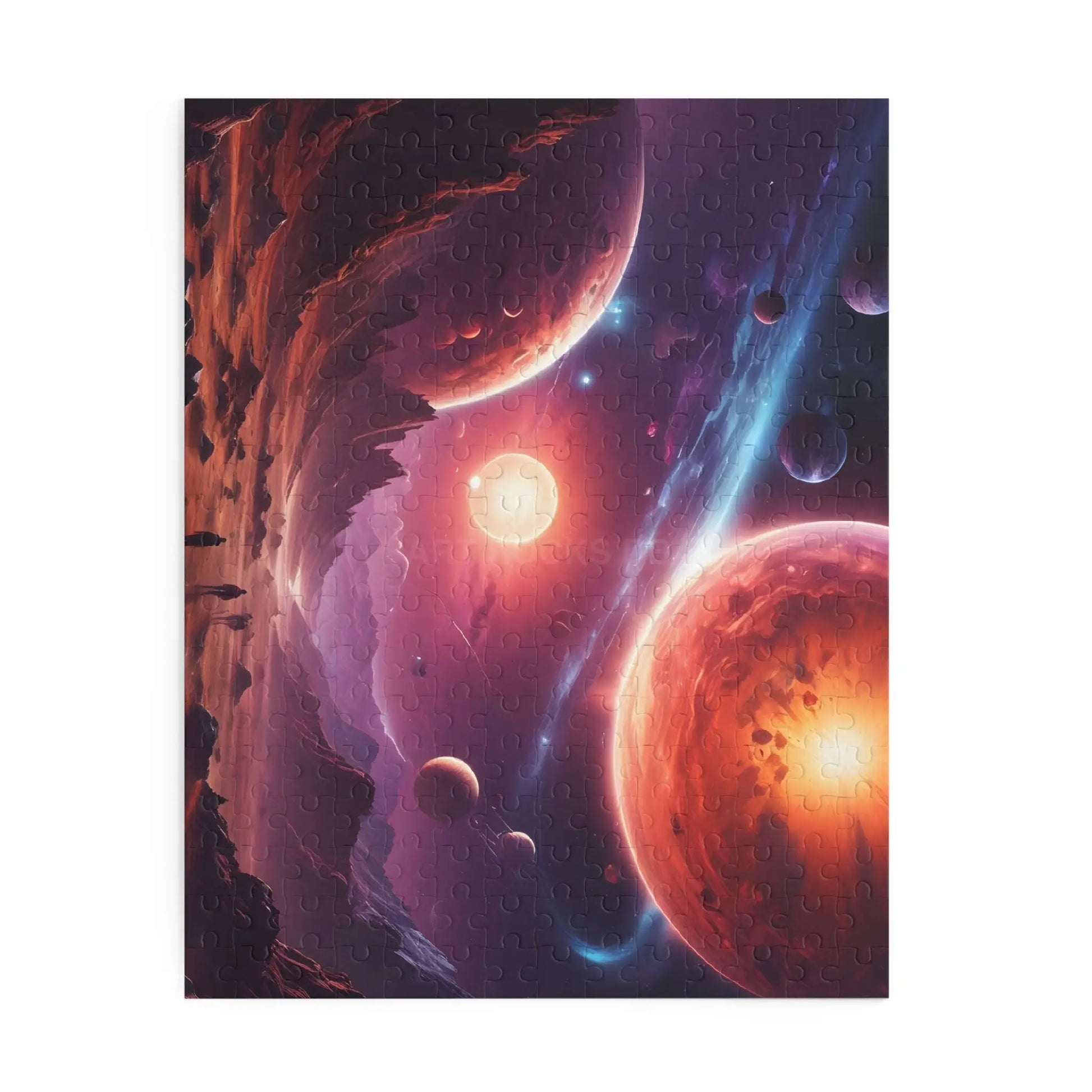 Cosmic Frontier Puzzle — Red Planet Fantasy Space Jigsaw (120/252/500 pcs) - Puzzle